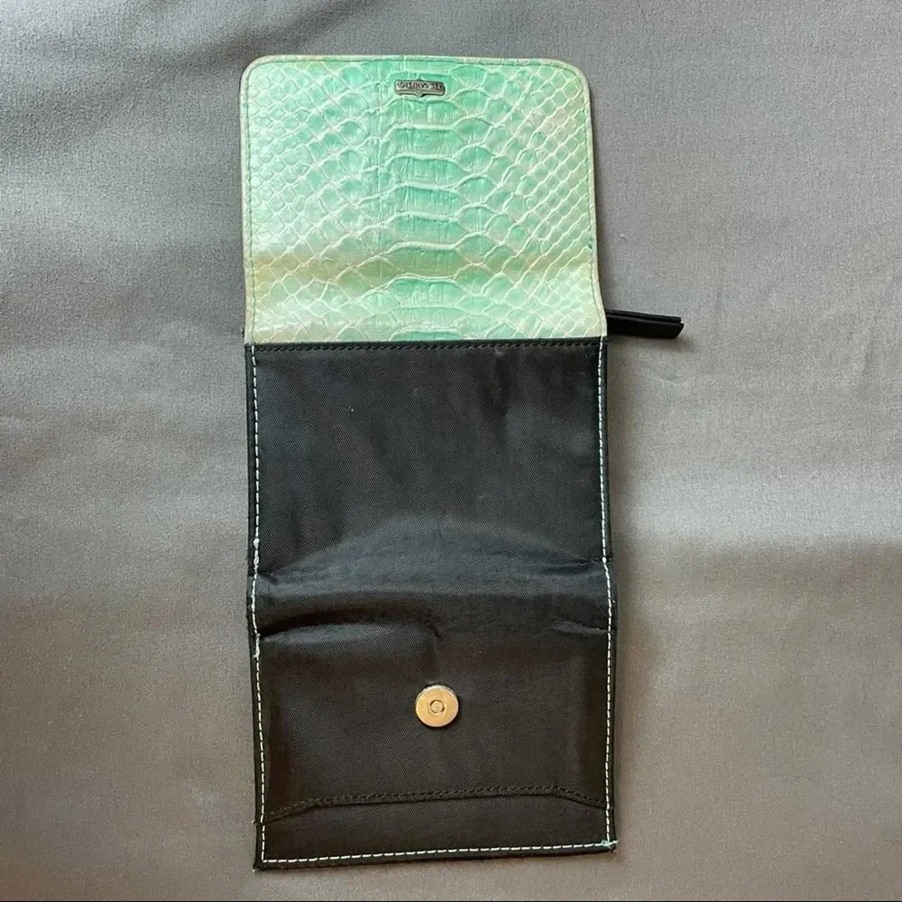 el campero Blue & Black Ombre Snake Skin foldable Wallet with multiple pockets